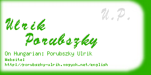 ulrik porubszky business card
